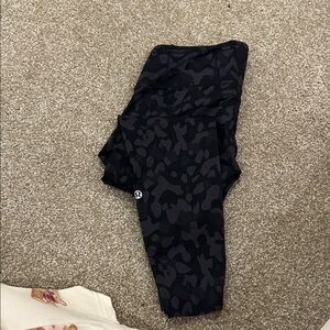 lululemon athletica Black Camo Leggings